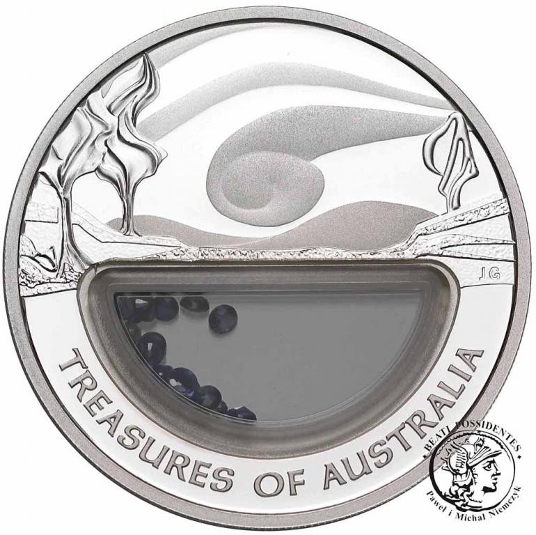 1 Dolar 2007 Skarby Australii szafiry st.L